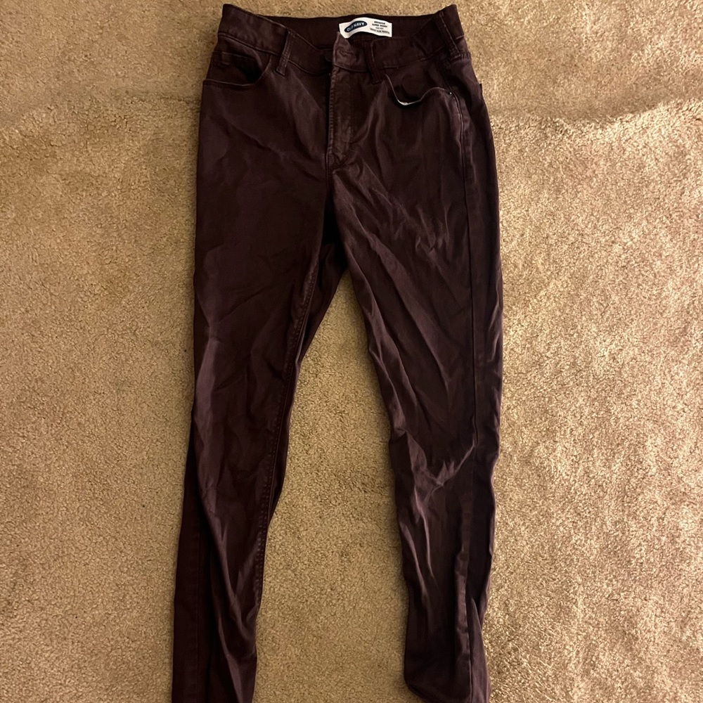old navy rockstar super skinny brown jeans